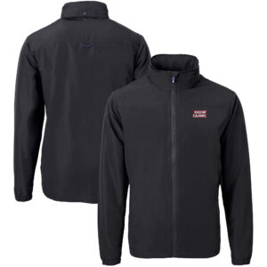 Men's Cutter & Buck  Black Louisiana Ragin' Cajuns Big & Tall Charter Eco Knit Recycled Full-Zip Jacket