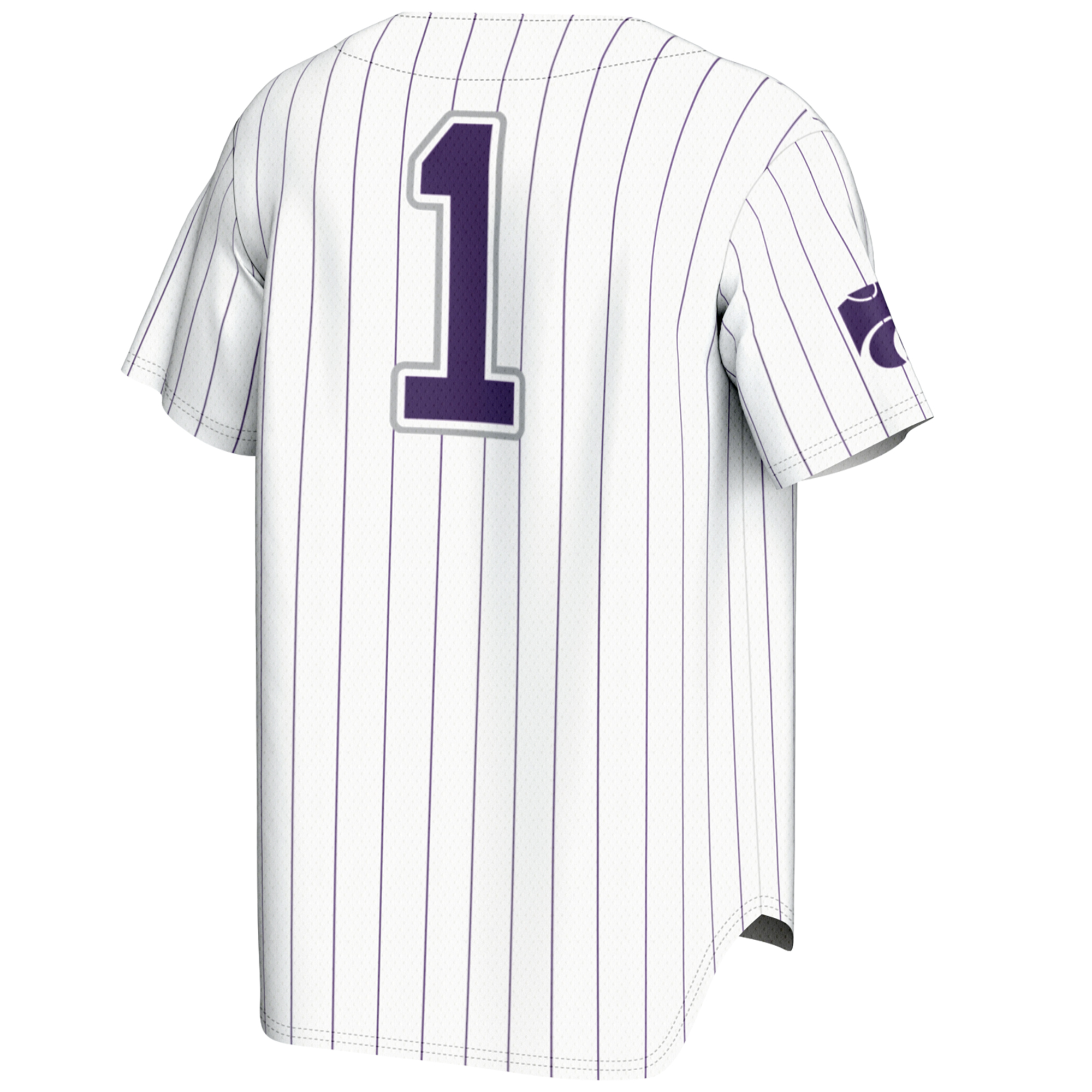 Men's GameDay Greats #1 White Kansas State Wildcats Lightweight Baseball Jersey - Image 4