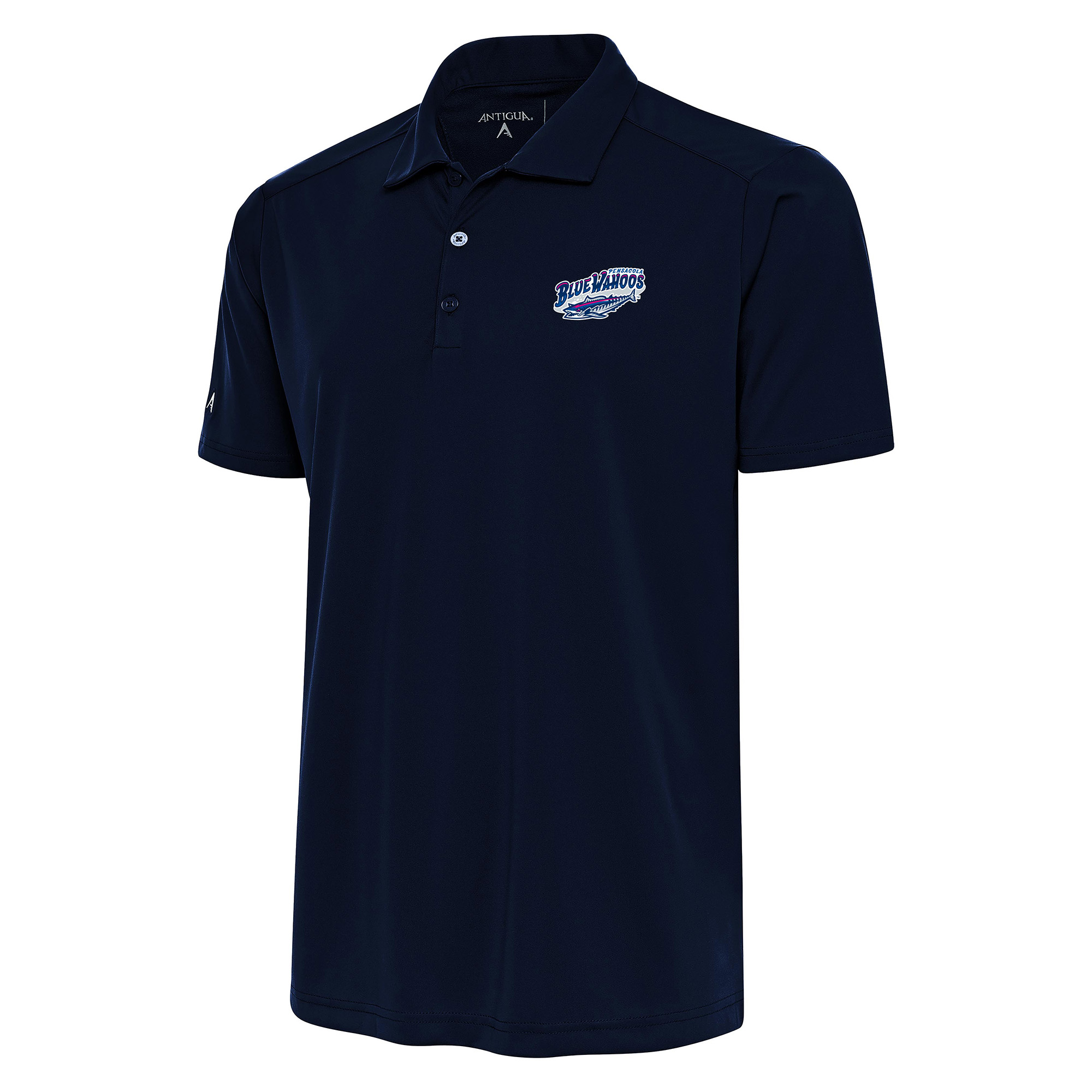 Men's Antigua Navy Pensacola Blue Wahoos Big & Tall Tribute Polo