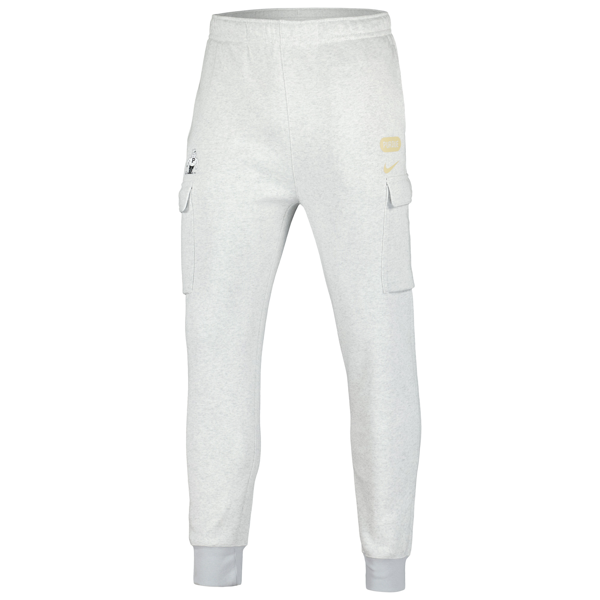 Men's Nike Heather Gray Purdue Boilermakers Club Cargo Jogger Pants - Image 3