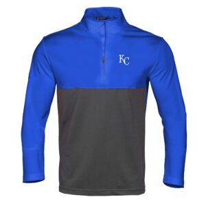 Men's Levelwear  Royal/Charcoal Kansas City Royals Pursue Insignia 2.0 Quarter-Zip Pullover Top