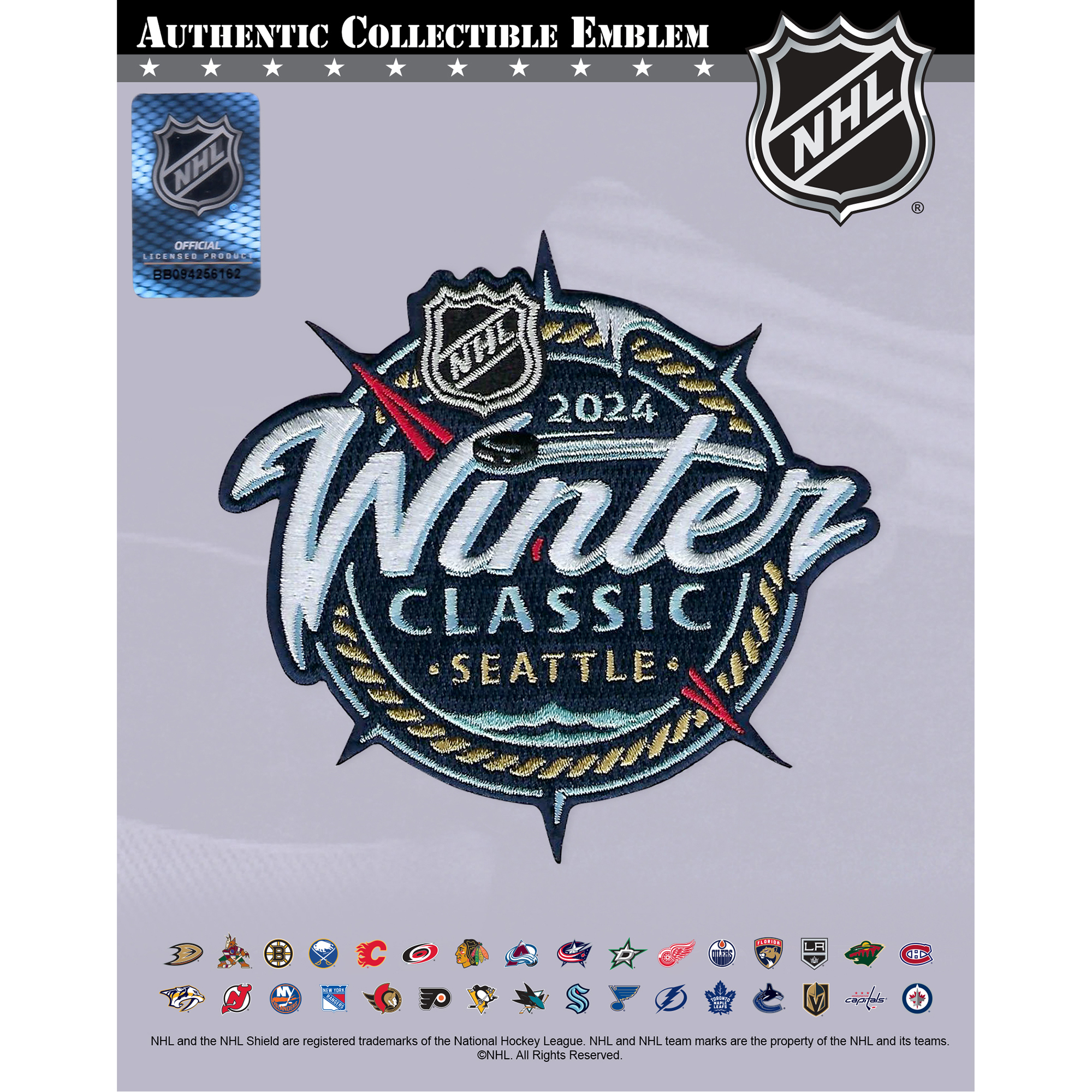 Seattle Kraken vs Vegas Golden Knights 2024 NHL Winter Classic Emblem Jersey Patch
