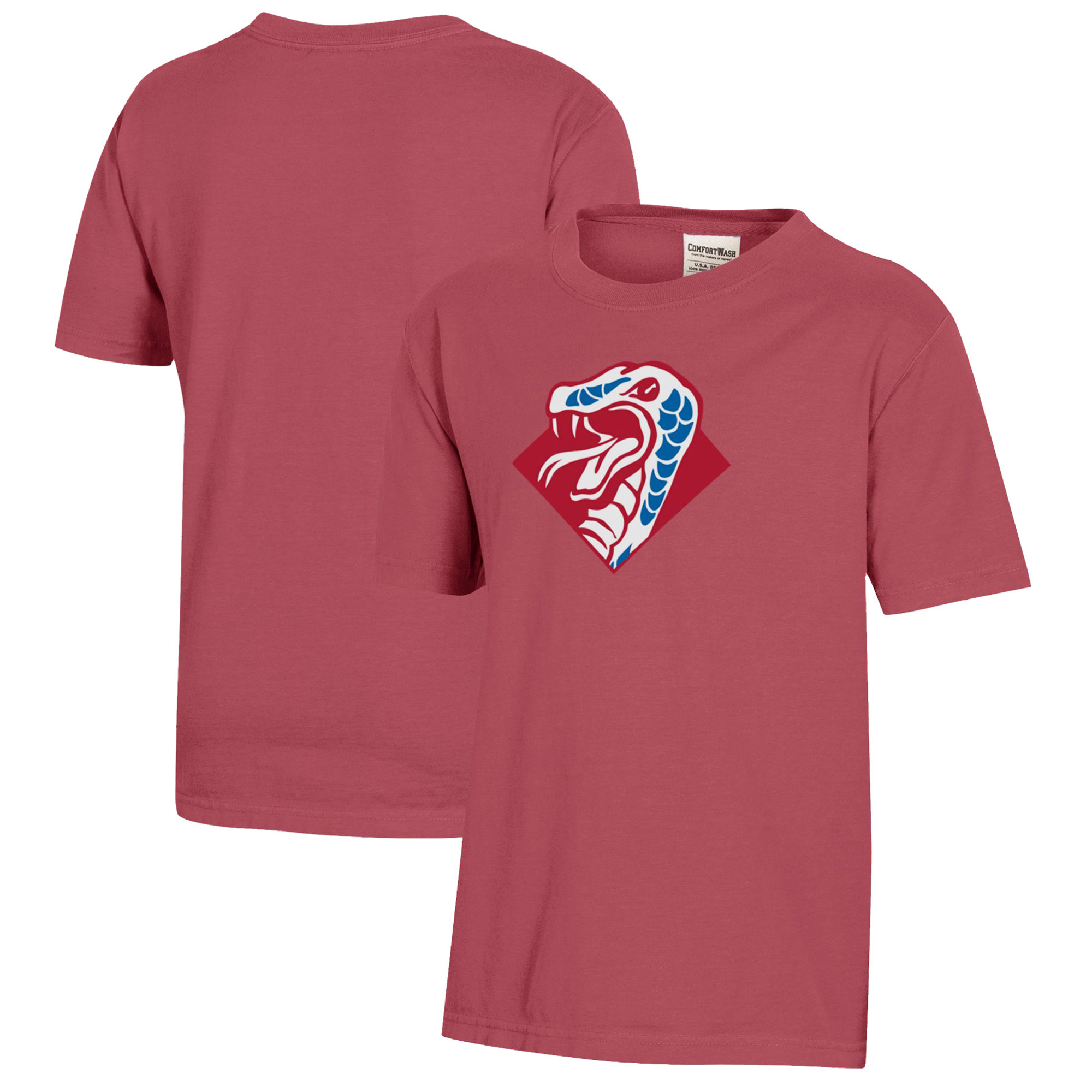 Youth Crimson Florida Southern Mocs Logo Comfort Wash T-Shirt - Image 5
