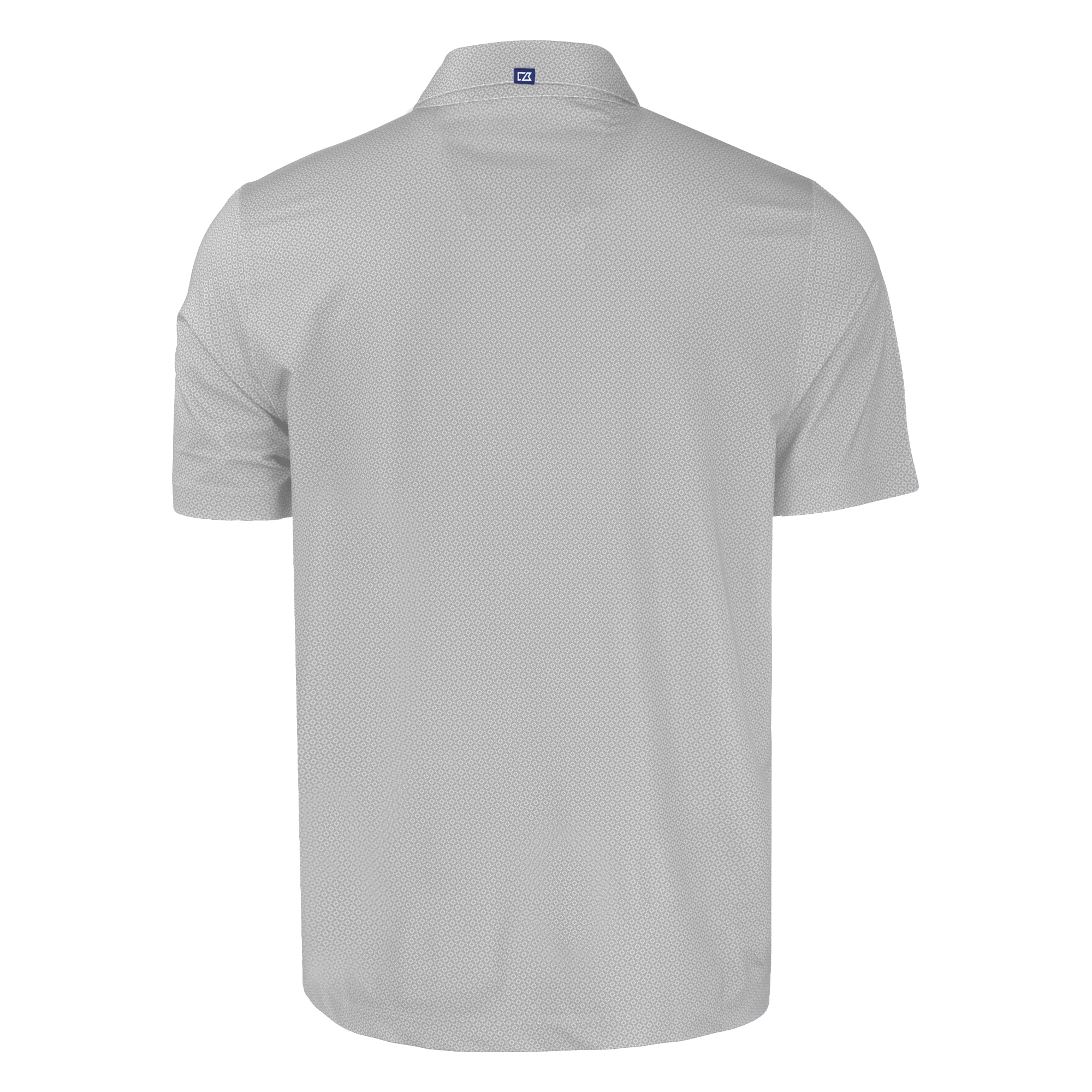 Men's Cutter & Buck Gray Clemson Tigers Pike Eco Tonal Geo Print Stretch Recycled Polo - Image 7