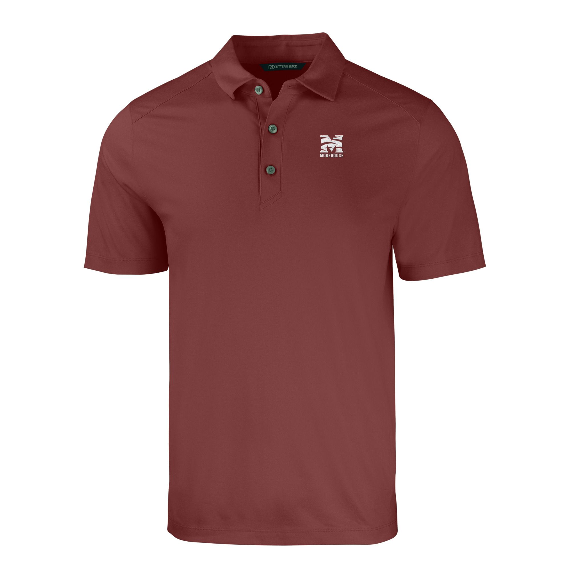Men's Cutter & Buck Heather Maroon Morehouse Maroon Tigers Big & Tall Forge Eco Stretch Recycled Polo - Image 6