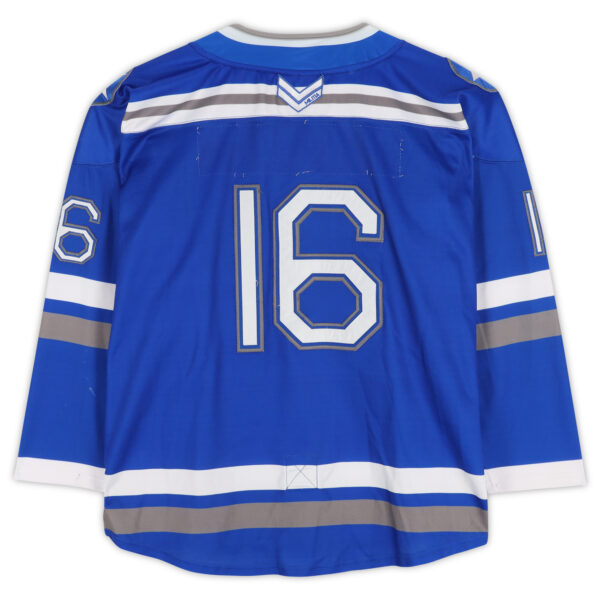 Air Force Falcons Team-Issued #16 Blue Jersey with Atlantic Hockey 20th Anniversary Patch from the Hockey Program - Image 7