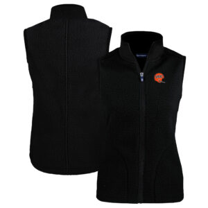 Women's Cutter & Buck Black Cincinnati Bengals Throwback Cascade Eco Sherpa Fleece Vest