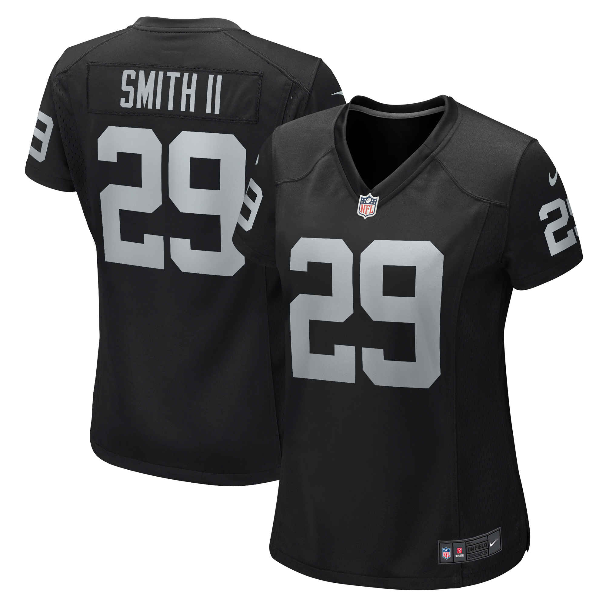 Women's Nike Christopher Smith II Black Las Vegas Raiders Team Game Jersey