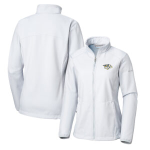 Women's Columbia White Nashville Predators Kruser Ridge II Softshell Full-Zip Jacket