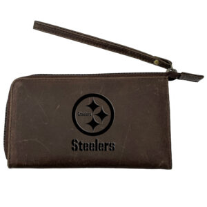 Brown Pittsburgh Steelers Cell Phone Wristlet Wallet