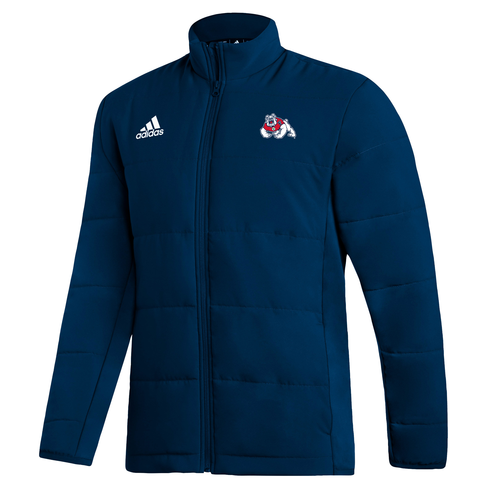 Men's adidas Navy Fresno State Bulldogs Midweight Full-Zip Jacket - Image 3