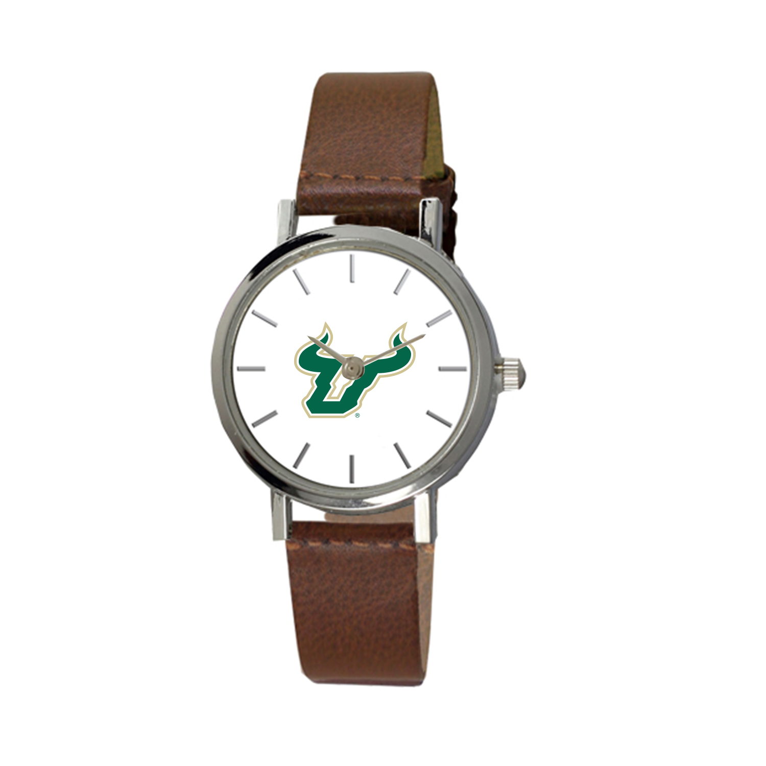 Women's Brown South Florida Bulls Plexus Leather Watch