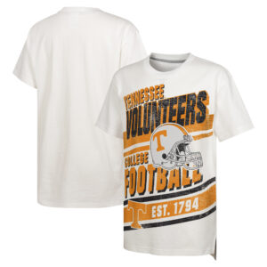 Youth Outerstuff White Tennessee Volunteers Let's Get Loud Oversized T-Shirt