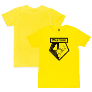 Men's 1863FC  Yellow Watford Mono Crest Slub T-Shirt