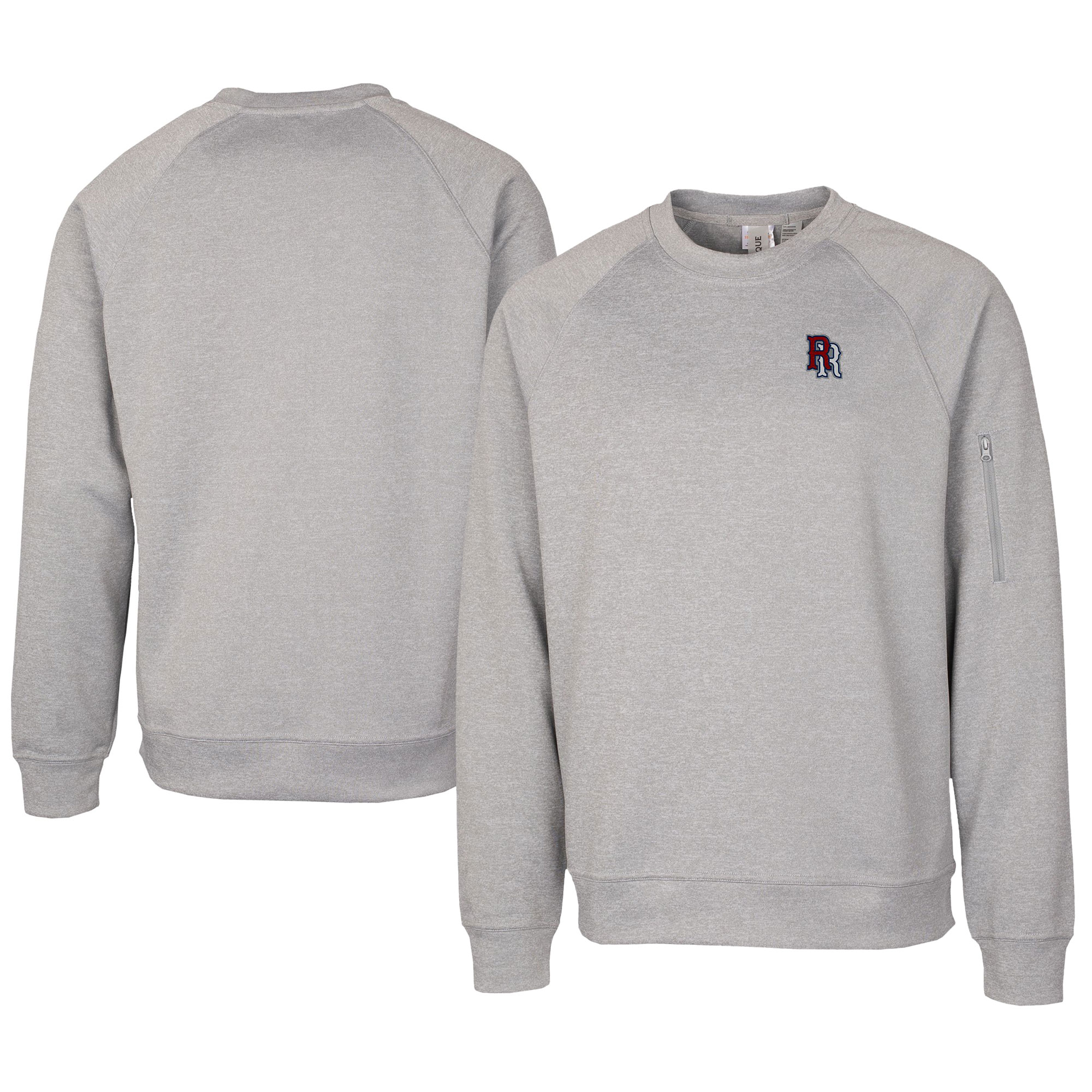 Unisex Cutter & Buck Gray Round Rock Express Clique Lift Eco Performance Sweatshirt - Image 5