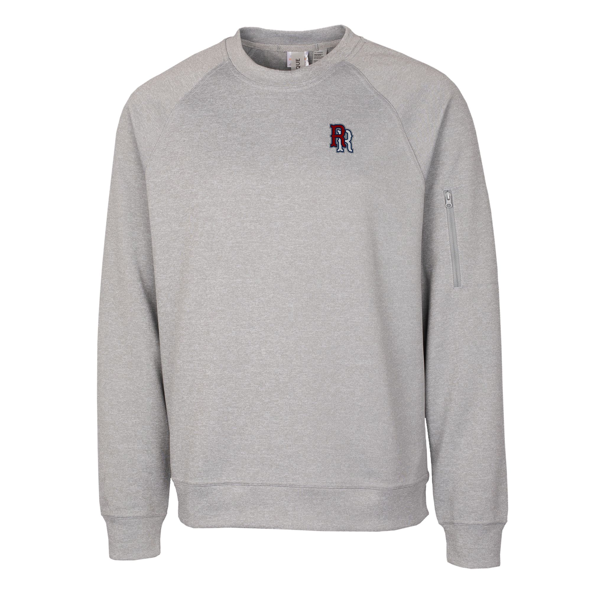 Unisex Cutter & Buck Gray Round Rock Express Clique Lift Eco Performance Sweatshirt - Image 3