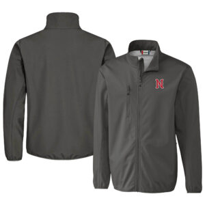 Men's Cutter & Buck Steel Nashville Sounds Clique Trail Eco Stretch Softshell Full-Zip Jacket