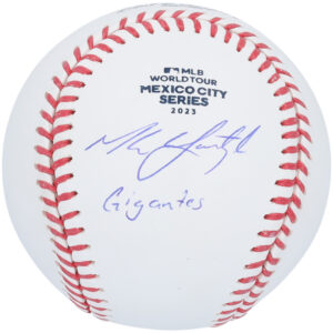 Mike Yastrzemski San Francisco Giants Autographed 2023 Mexico Series Logo Baseball with "Gigantes" Inscription