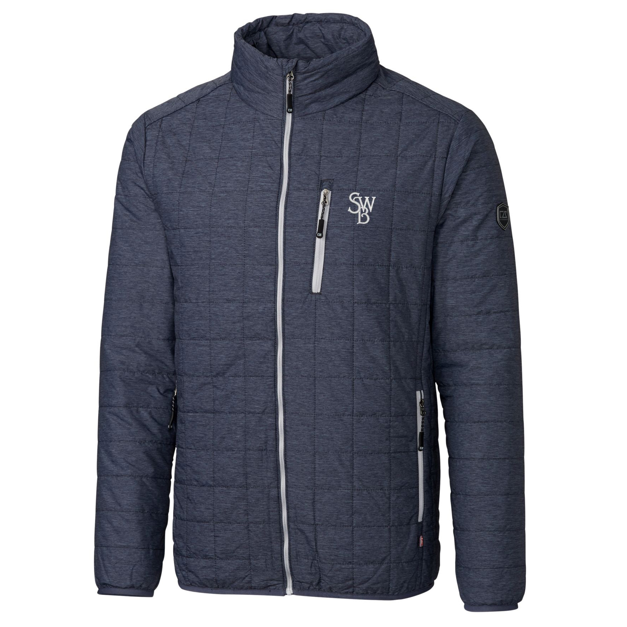 Women's Cutter & Buck Cream UConn Huskies Wordmark Rainier PrimaLoft Eco Full-Zip Vest - Image 3