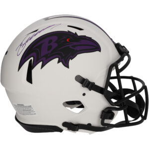 Zay Flowers Baltimore Ravens Autographed Lunar Eclipse Speed Authentic Helmet