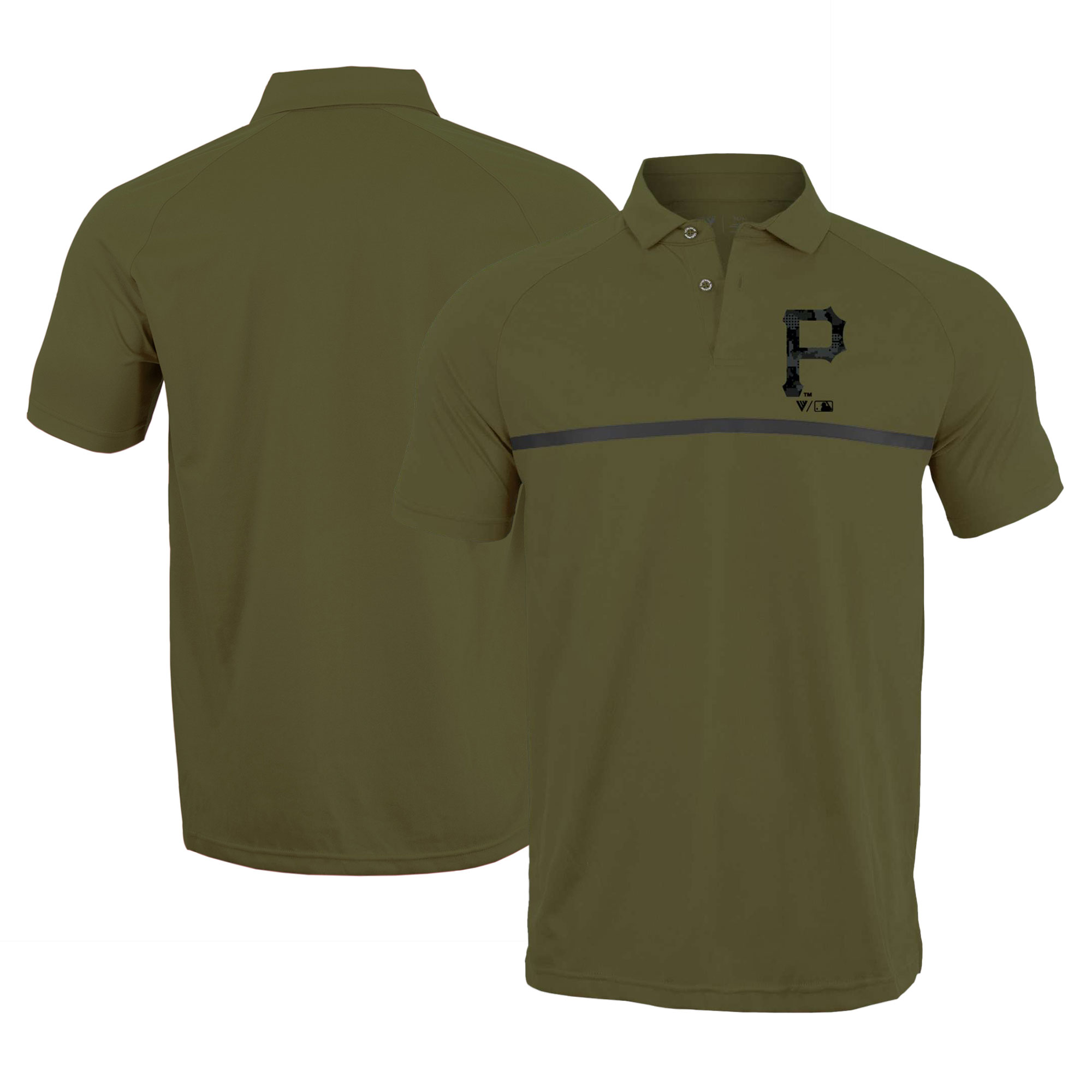 Men's Levelwear Green Pittsburgh Pirates Sector Digital Camo Polo