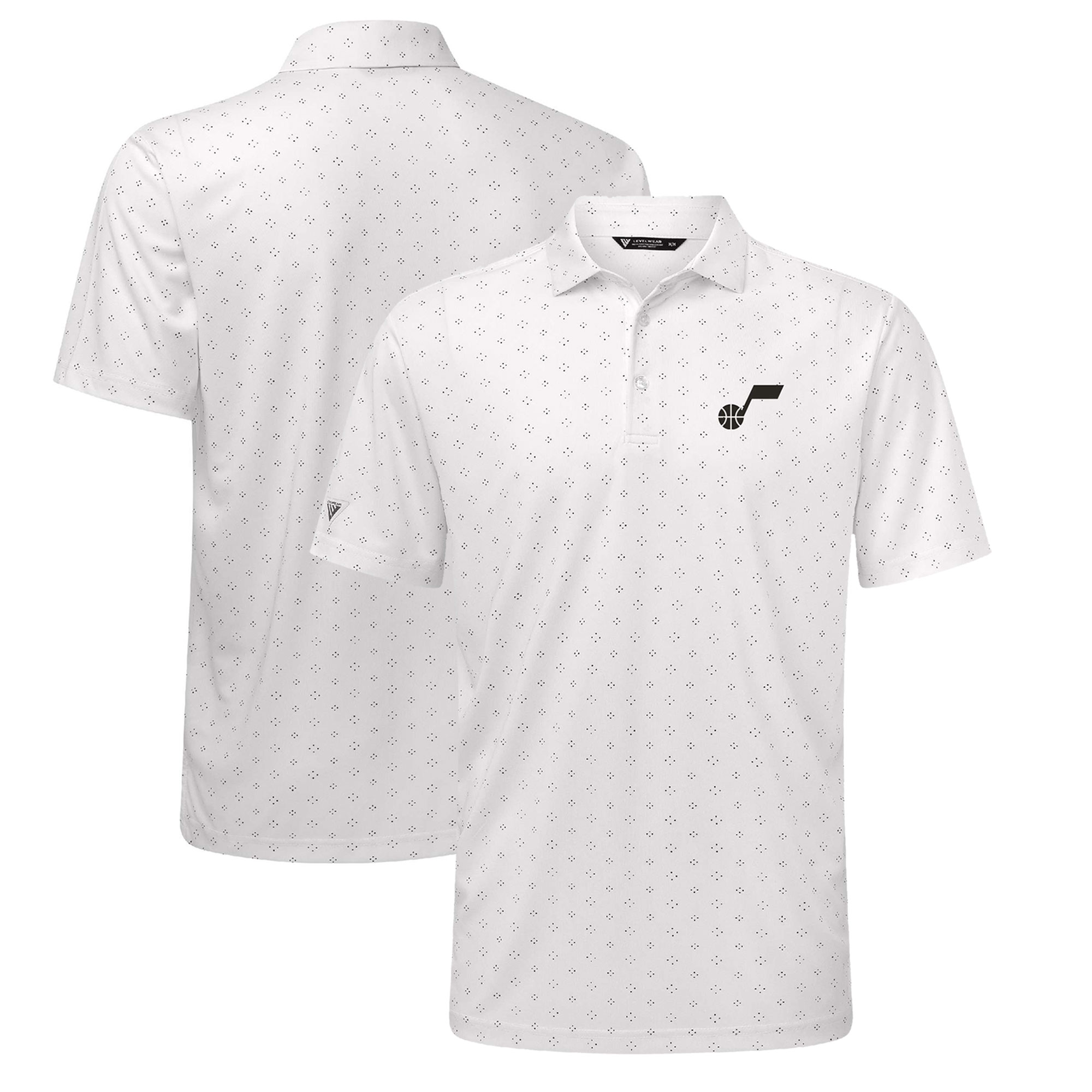Men's Levelwear White Utah Jazz Detect Insignia Core Polo