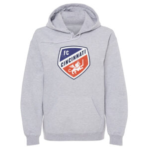 Men's 500 Level Gray FC Cincinnati Distressed Primary Logo Pullover Hoodie
