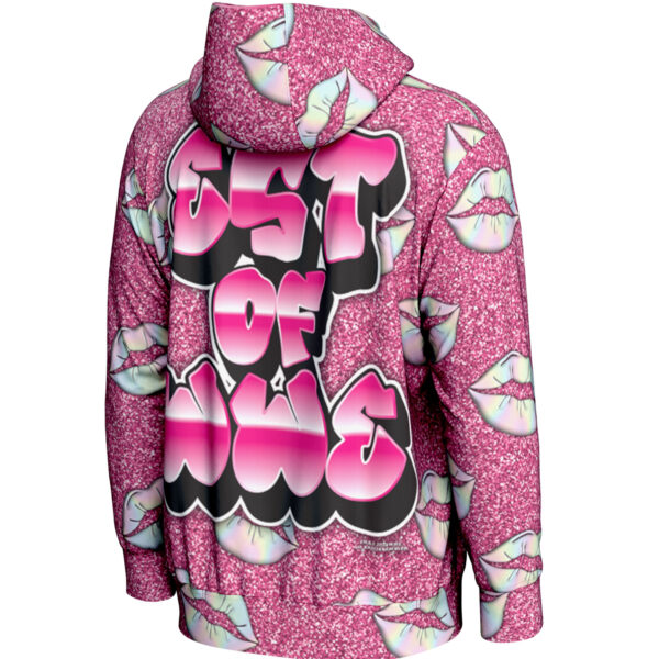 Youth ProSphere Pink Bianca Belair Glitter Pullover Hoodie - Image 7