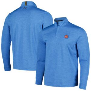 Men's 2024 U.S. Women's Open Under Armour Heather Blue Playoff 3.0 Quarter-Zip Jacket