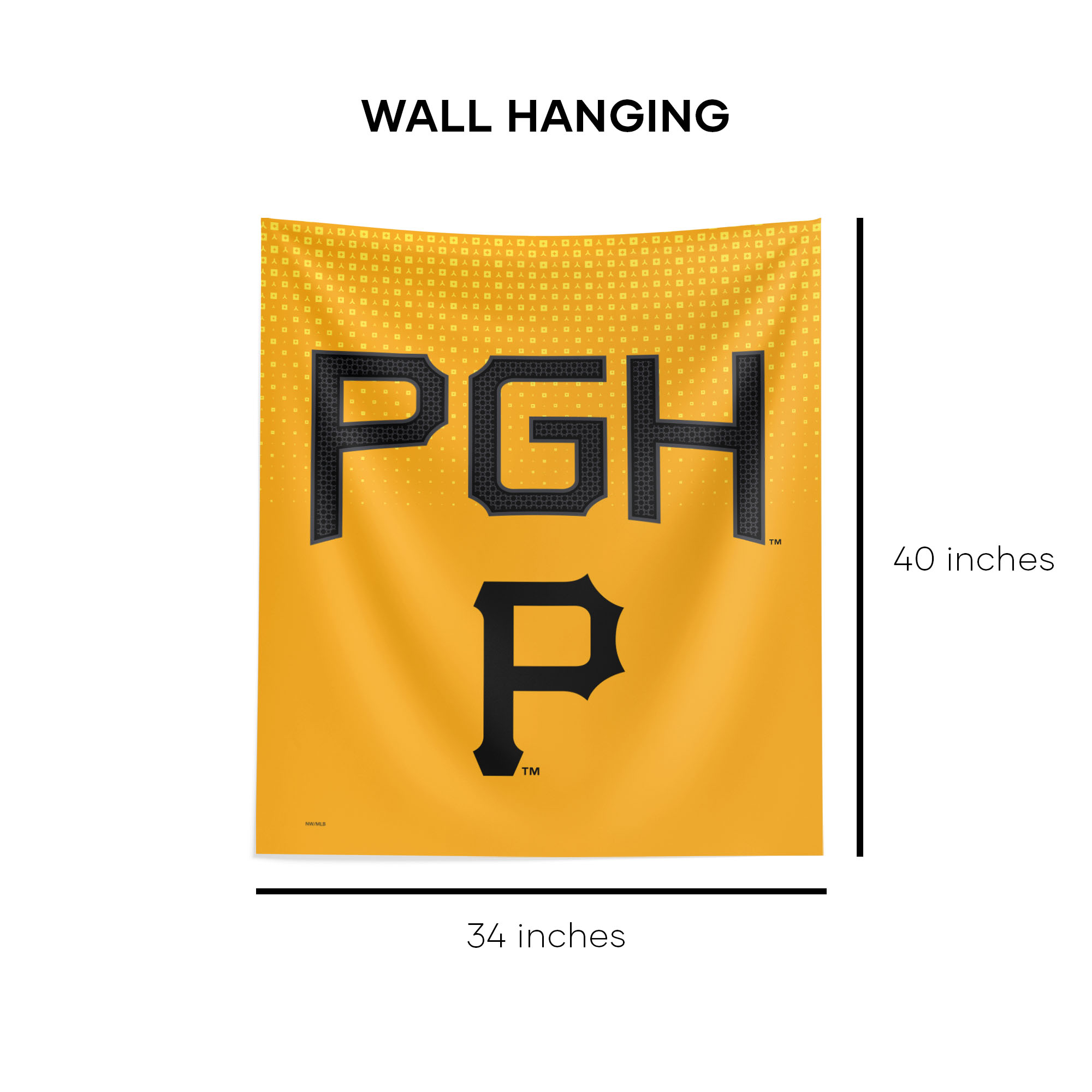The Northwest Group Pittsburgh Pirates 34" x 40" City Connect Wall Art Tapestry - Image 3