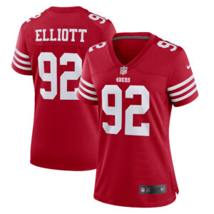 Women's Nike Jordan Elliott  Scarlet San Francisco 49ers Team Game Jersey