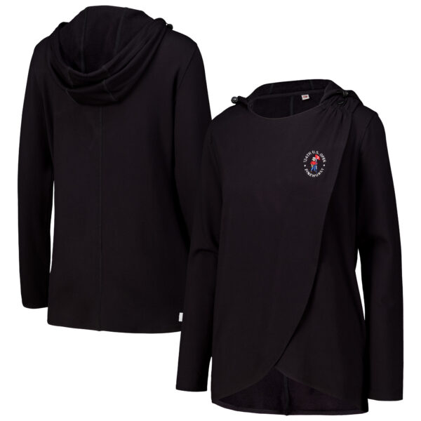 Women's 2024 U.S. Open MagnaReady Black Adaptive Hoodie Wrap Magnetic Cardigan - Image 2