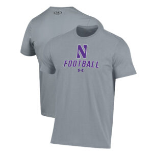 Men's Under Armour Grey Northwestern Wildcats Football Performance T-Shirt