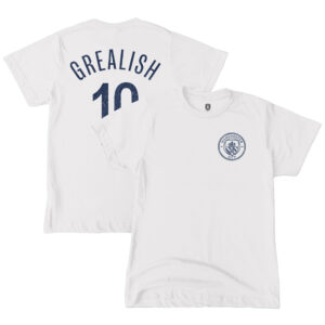 Youth 1863FC Jack Grealish White Manchester City Player T-Shirt