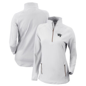 Women's Columbia  White Wake Forest Demon Deacons Outward Nine Omni-Wick Quarter-Zip Jacket