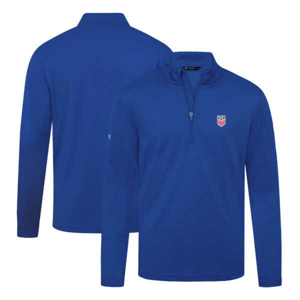Men's Levelwear Royal USMNT Heron Quarter-Zip Pullover Top
