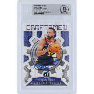 Stephen Curry Golden State Warriors Autographed 2021-22 Panini Donruss Craftsmen #5 BAS Authenticated Card