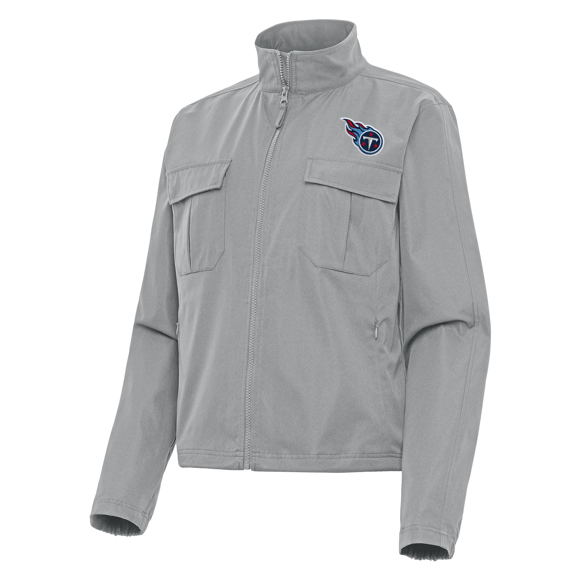 Women's Antigua Gray Tennessee Titans Even Par Full-Zip Jacket