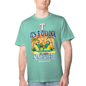 Men's Margaritaville Mint Texas Rangers Five O'Clock Graphic T-Shirt