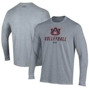 Men's Under Armour Gray Auburn Tigers Volleyball Performance Long Sleeve T-Shirt