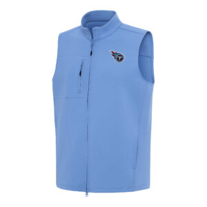 Men's Antigua Light Blue Tennessee Titans Demand Full-Zip Vest