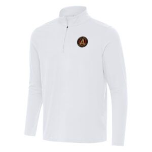 Men's Antigua White Atlanta United FC Intent Quarter-Zip Jacket