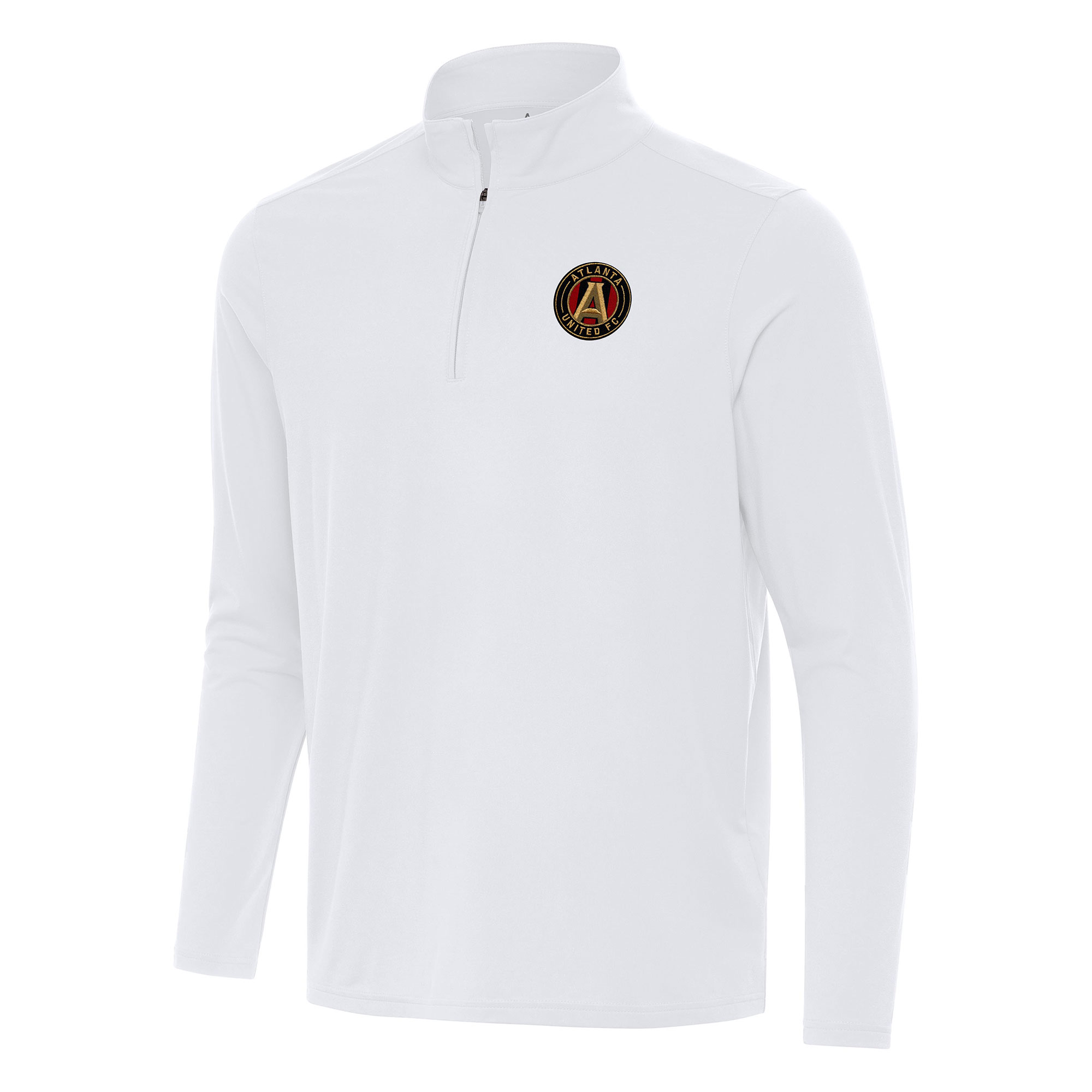 Men's Antigua White Atlanta United FC Intent Quarter-Zip Jacket