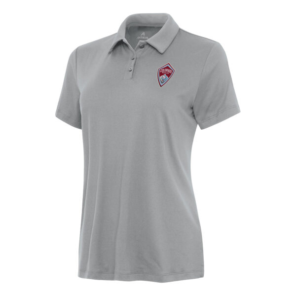 Women's Antigua Gray Colorado Rapids Reprocess Polo