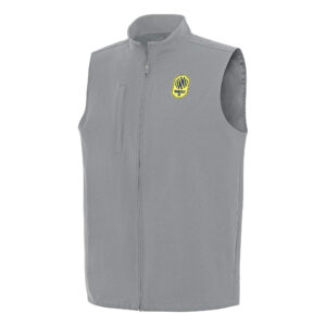 Men's Antigua Gray Nashville SC Regard Full-Zip Vest