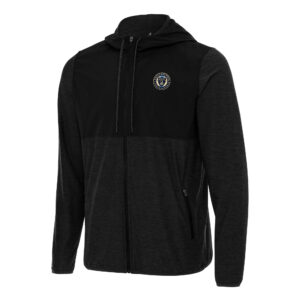 Men's Antigua Black Philadelphia Union Sway Full-Zip Hoodie