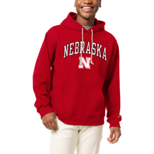 Men's League Collegiate Wear Scarlet Nebraska Huskers Essentials 2.0 Fleece Pullover Hoodie