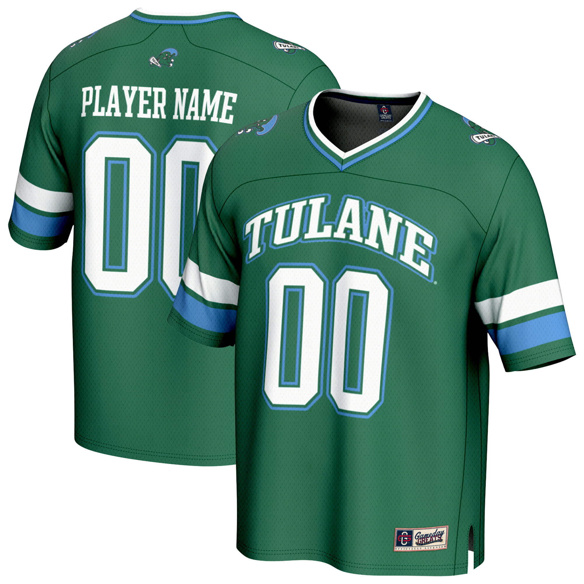 Unisex GameDay Greats Green Tulane Green Wave NIL Pick-A-Player Football Fashion Jersey
