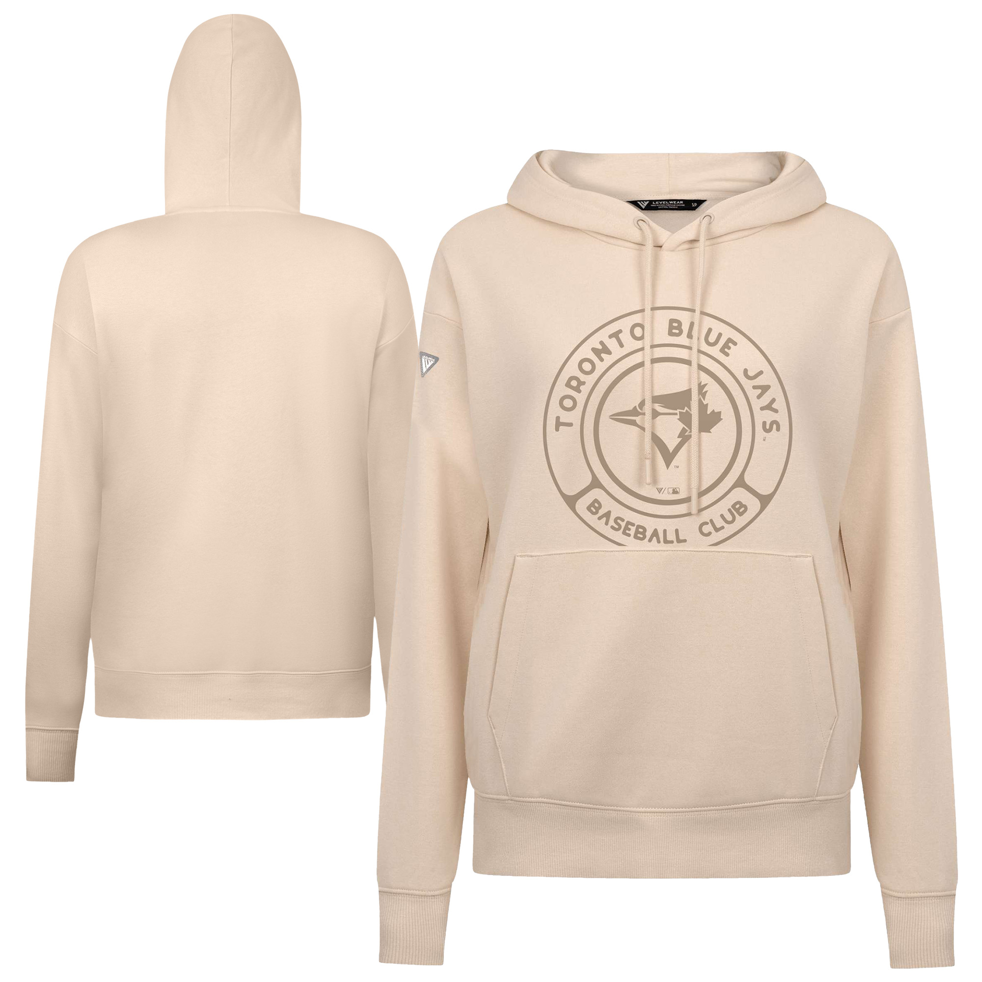 Women's Levelwear Khaki Toronto Blue Jays Adorn Gateway Pullover Hoodie