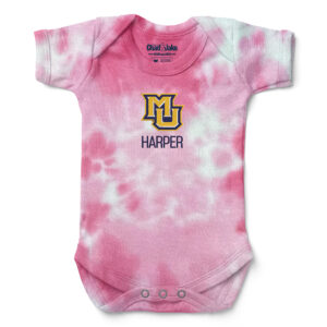 Newborn & Infant Chad & Jake Pink Marquette Golden Eagles Personalized Tie-Dye Bodysuit